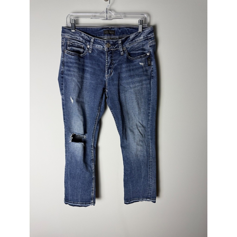 Silver Jeans Co. Straight Leg Jeans Men's 32x25 Blue Hemmed Inseam Denim Casual